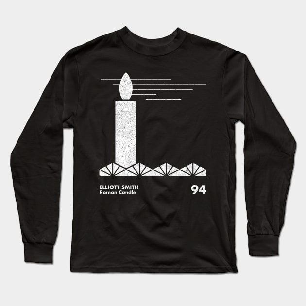 Elliott Smith / Roman Candle / Minimalist Design Artwork Long Sleeve T-Shirt by saudade